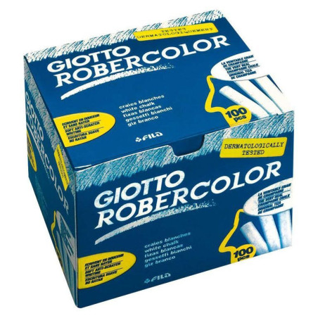 TIZA ROBERCOLOR ANTIPOLVO BLANCA C/100U GRANEL FILA F538800