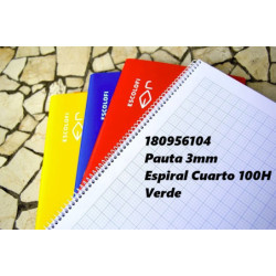 CUADERNO ESPIRAL CUARTO 100 HOJAS 70 GR PAUTA 3 MARGEN VERDE 180956104 ESCOLOFI (5)