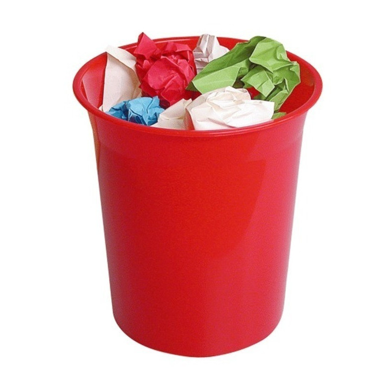 PAPELERA PLASTICO ARCHIVO LISA 2002 ROJA A-2000