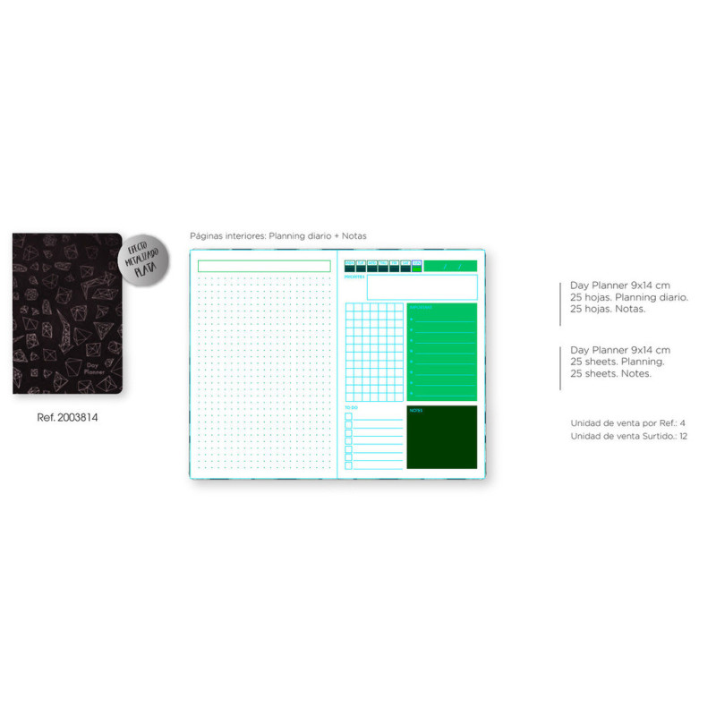 LIBRETA  50 H. 9*14 CM PLANNER SENFORT18 WINTER PREMIUM 14-GEOMETRICO 200380 14