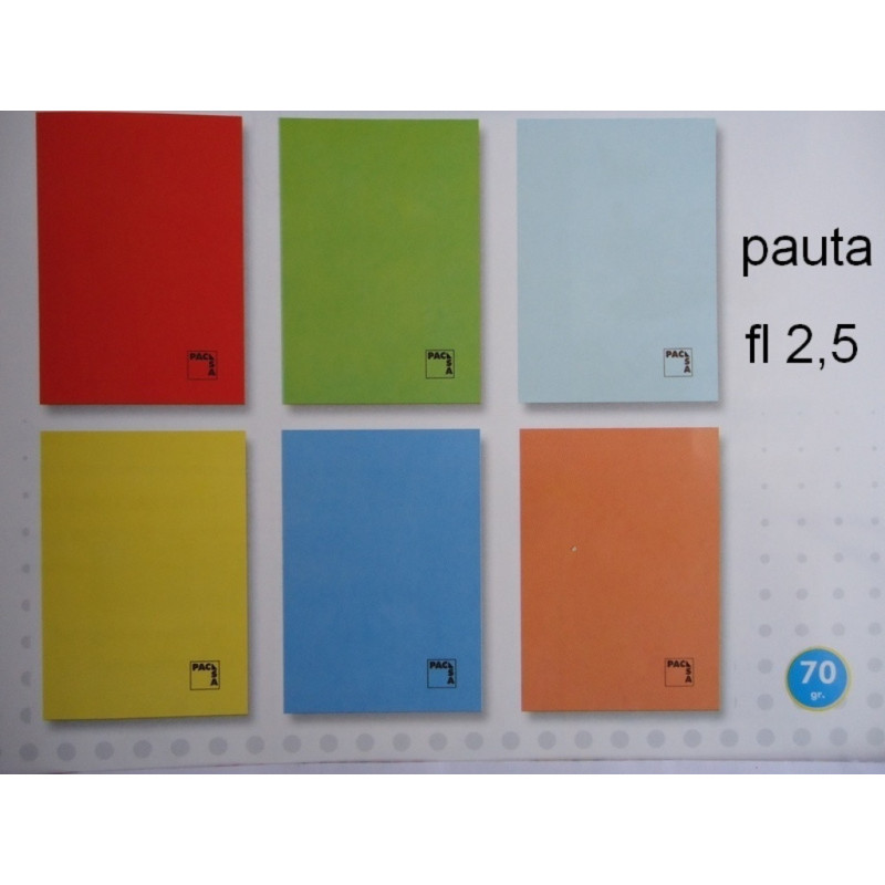 LIBRETA PACSA GOFRADA FOLIO 48H PAUTA 2,5 20062