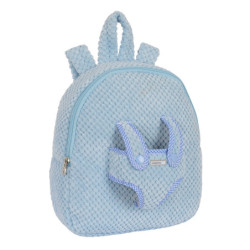 MOCHILA PREESCOLAR CON OSITO SAFTA AZUL PASTEL SAFTA26 622334231 27X23 UNIDAD