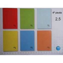 LIBRETA PACSA GOFRADA CUARTO 50H PAUTA 2,5 20072